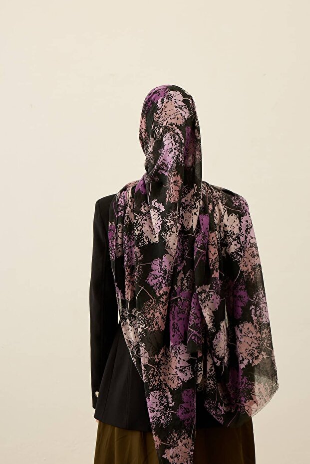 Leaf Pattern Aya Series Shawl - 2