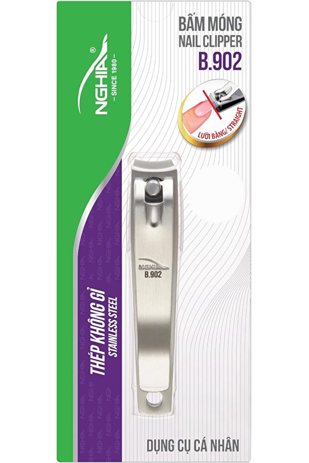 Curve Blade Nail Clipper - B-902 (Stainless Steel)