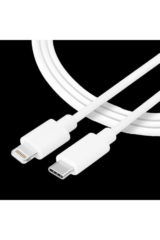 Cablu Smooth Thread USB-C/Lightning 0.3m Alb