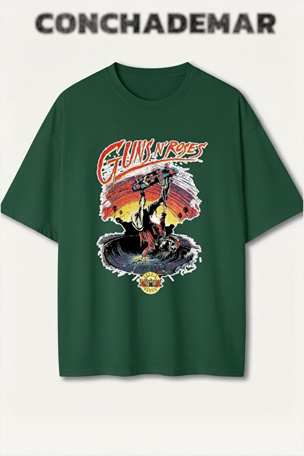 Guns N' Roses Printed Premium Oversized Cotton Lu T-Shirt