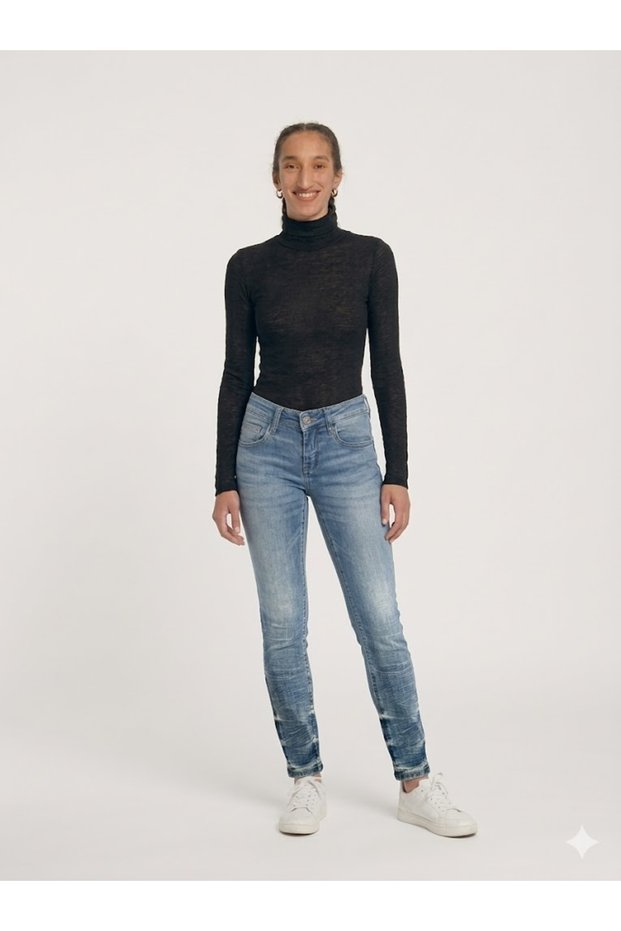 Low Waist Blue Women's Jeans Denim Trousers