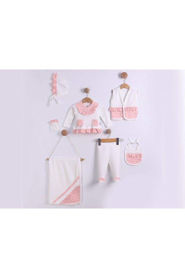 Floral Patterned 7-Piece Girls' Hospital Outfit Set