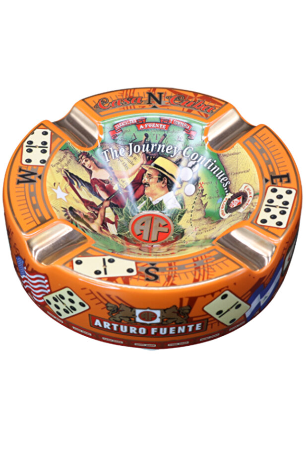 Cigar Ashtray 4 Cigar Holder Special Edition Large Cuba Ceramic – Orange
