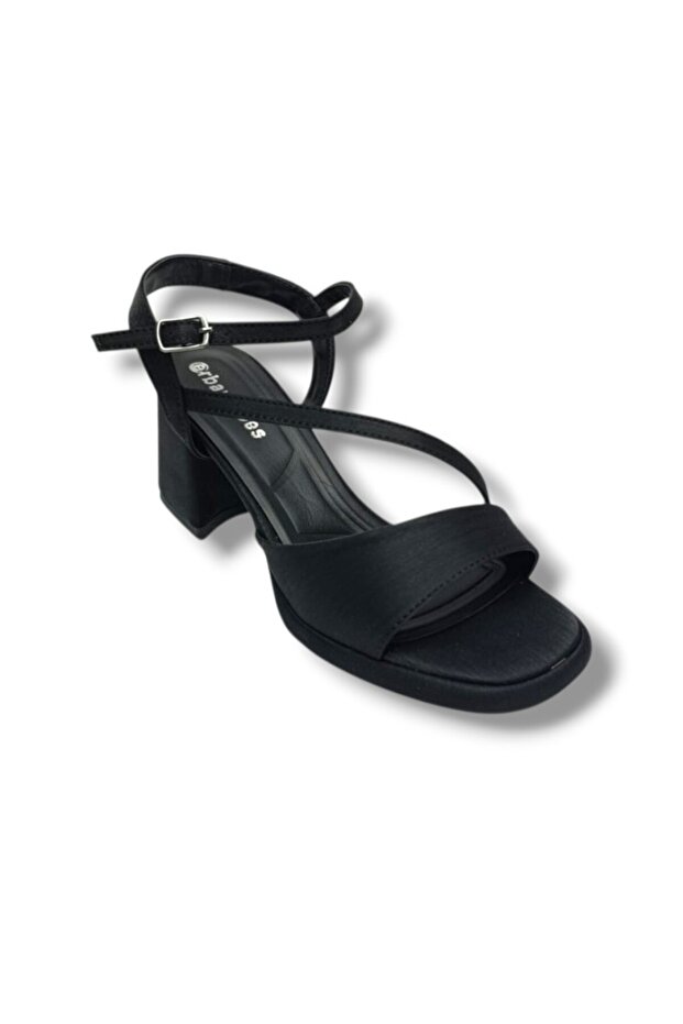 402-26 Satin Thick Heel Anatomical Women's Sandals