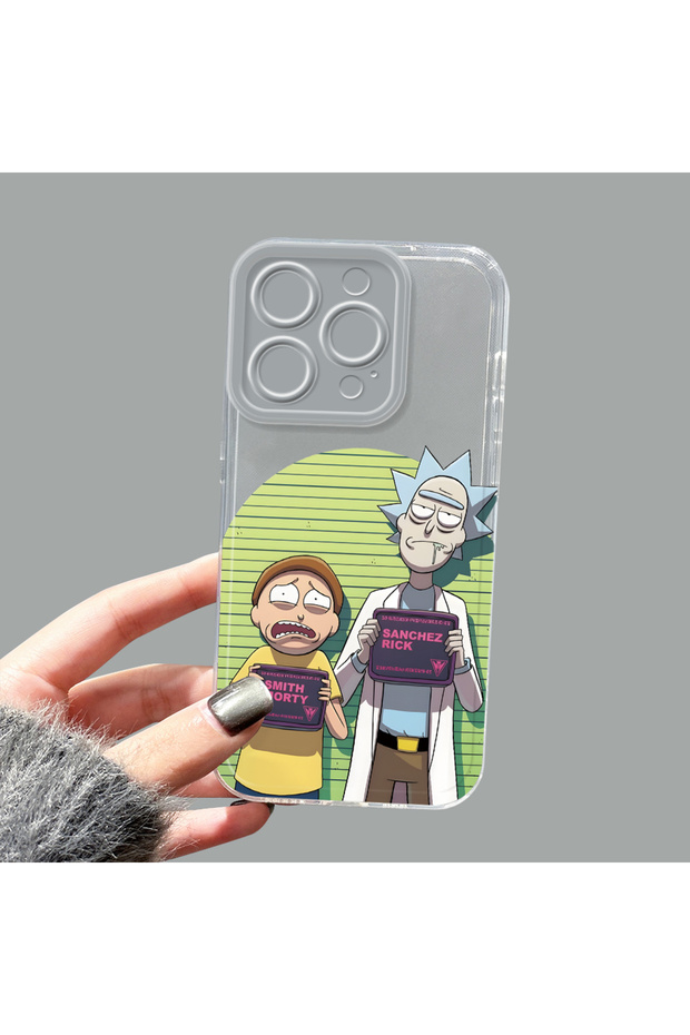 iPhone 14 Pro Compatible Camera Protected Anti-Shock Aesthetic Print Patterned Transparent Silicone Case