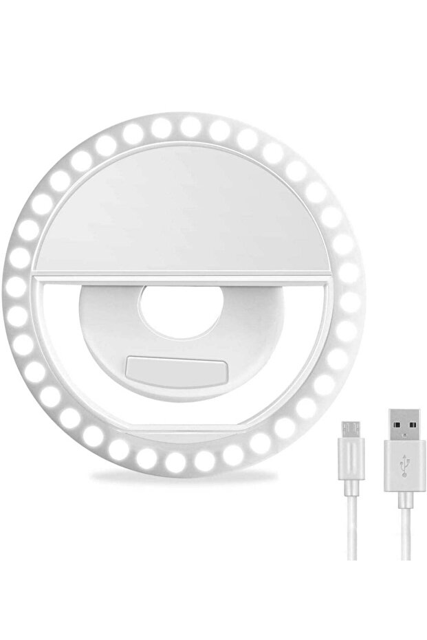 Selfie Ring Light, Rechargeable Portable Clip-on Selfie Fill Light with 36 LED for iPhone/Android Sm