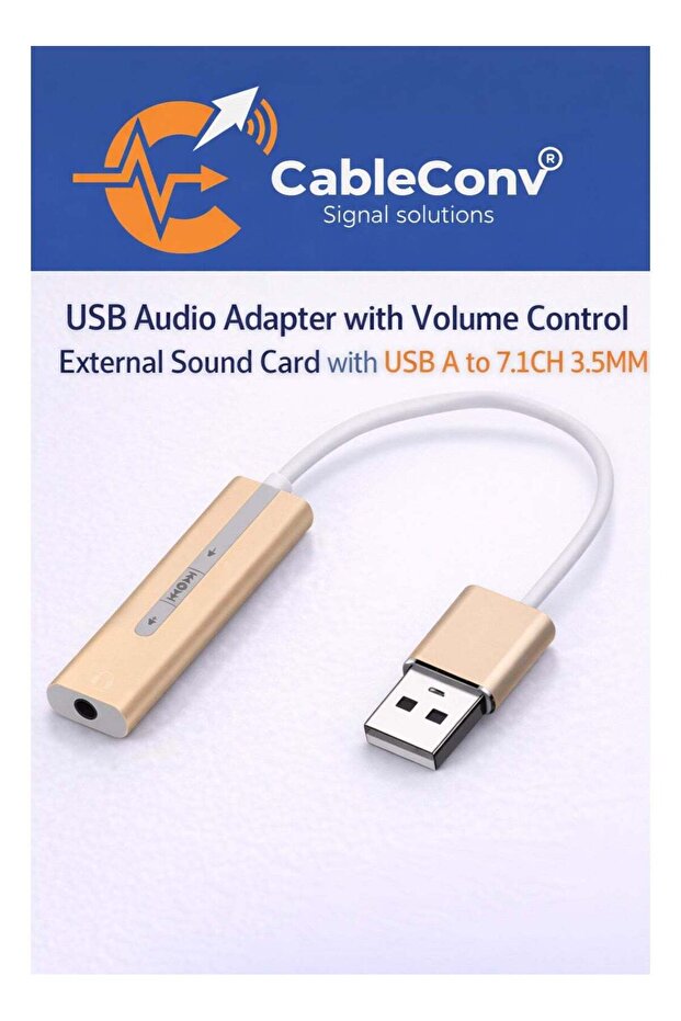 محول صوت USB مع تحكم في مستوى الصوت - 1