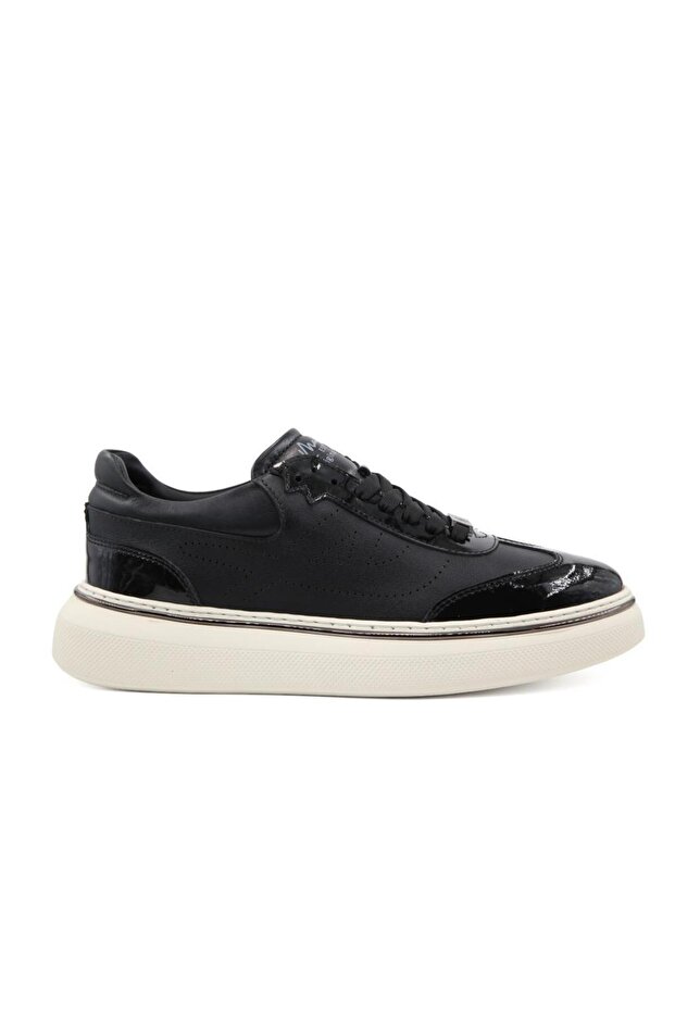 23012 Genuine Leather Black Patent Leather Men's Casual Shoes