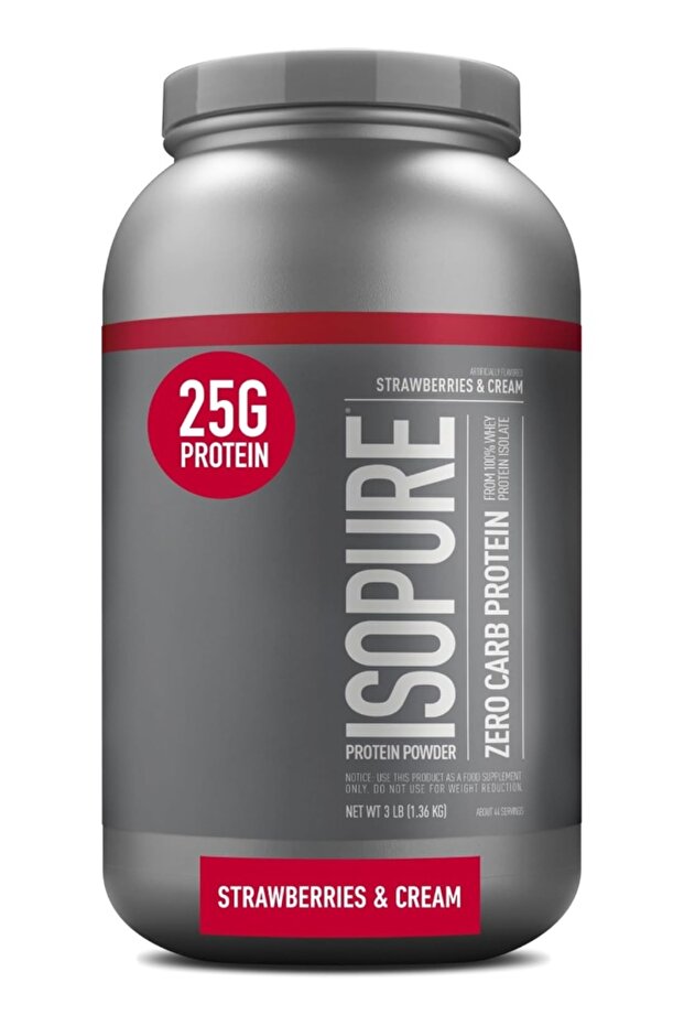 Zero Carb, Whey Protein, Strawberry Flavor, 3 Pound