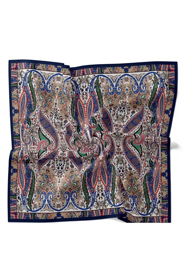 Ethnic Pattern Modal Silk Scarf - 1