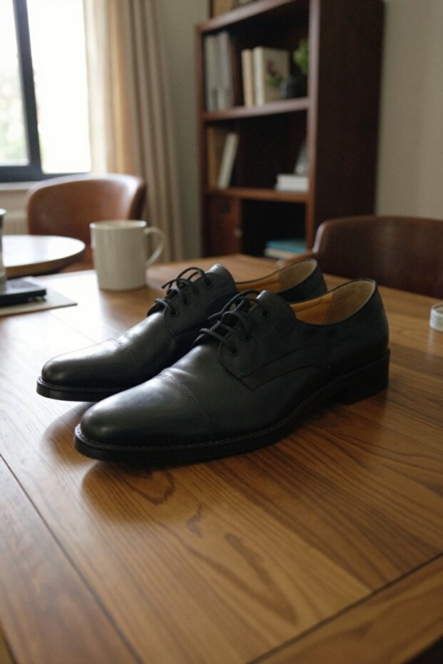 Cap-Toe Stitched Traditional Lace-Up Classic Shoes