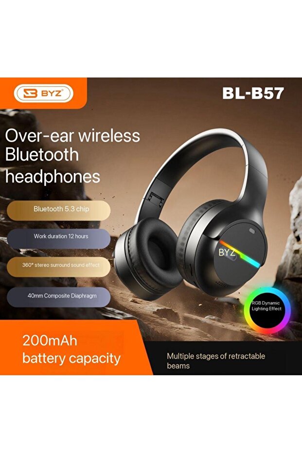 BL-B57 Bluetooth Wireless Headset – HD Sound & Long Battery