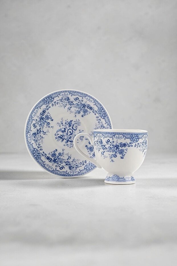 Set of 2 Blue Porcelain Cups