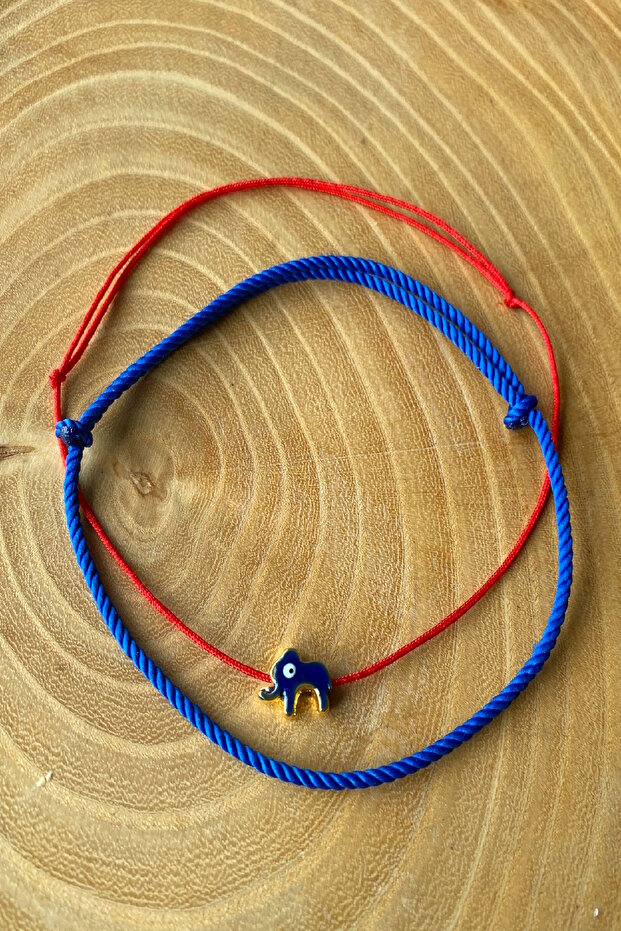 Adjustable Anklet with 2 Elephant Objects - 2