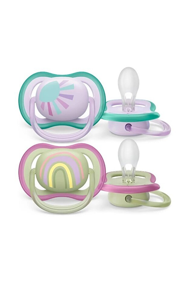 Ultra air pacifier 0-6 months 2-pack girl scf085/59