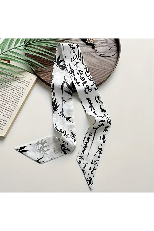 Japanese, Korean and Asian Design Scarf, Designer Thin Long Shawl Scarf, Bag Accessory