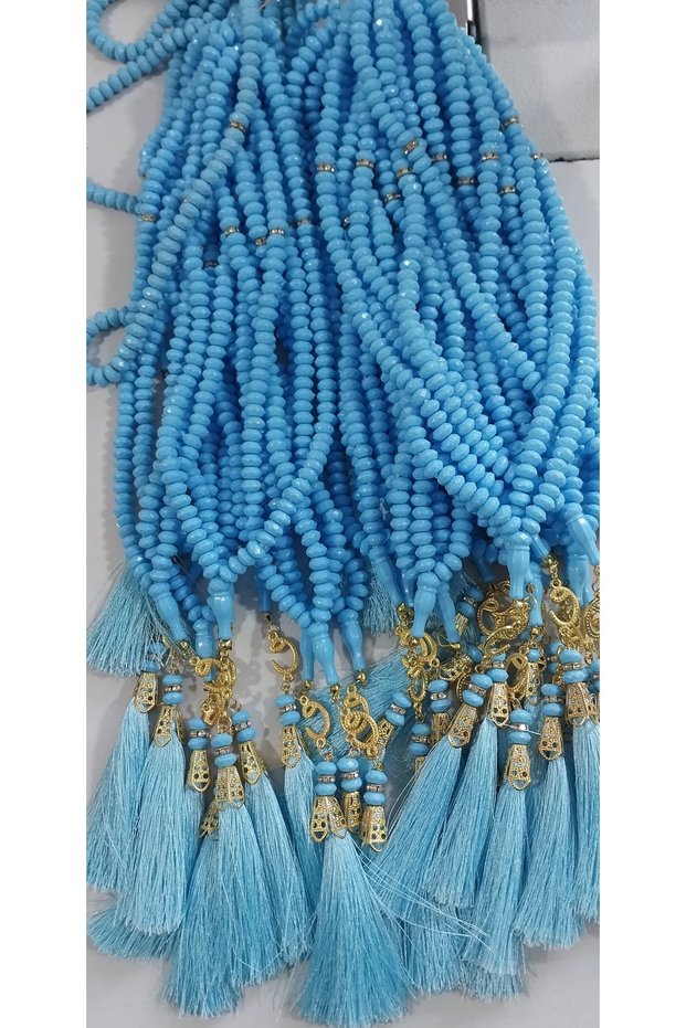 10 Pcs of 99 Vav Lettered Acrylic Tassel Crosses Umrah Mevlid Gift Prayer Beads