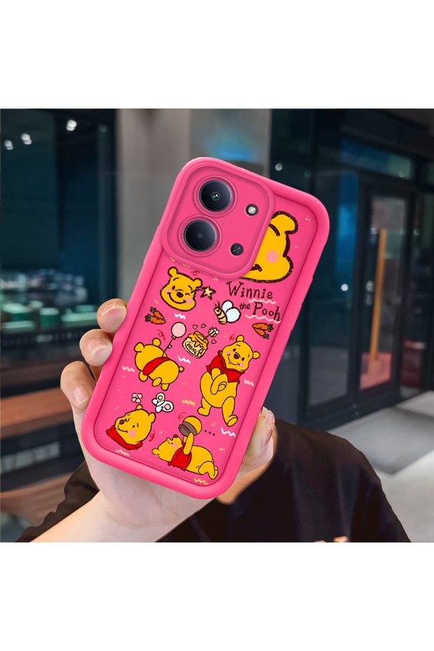 Xiaomi Redmi 15C 5G/4G Compatible Pink Red Silicone Case Shockproof Camera Protection