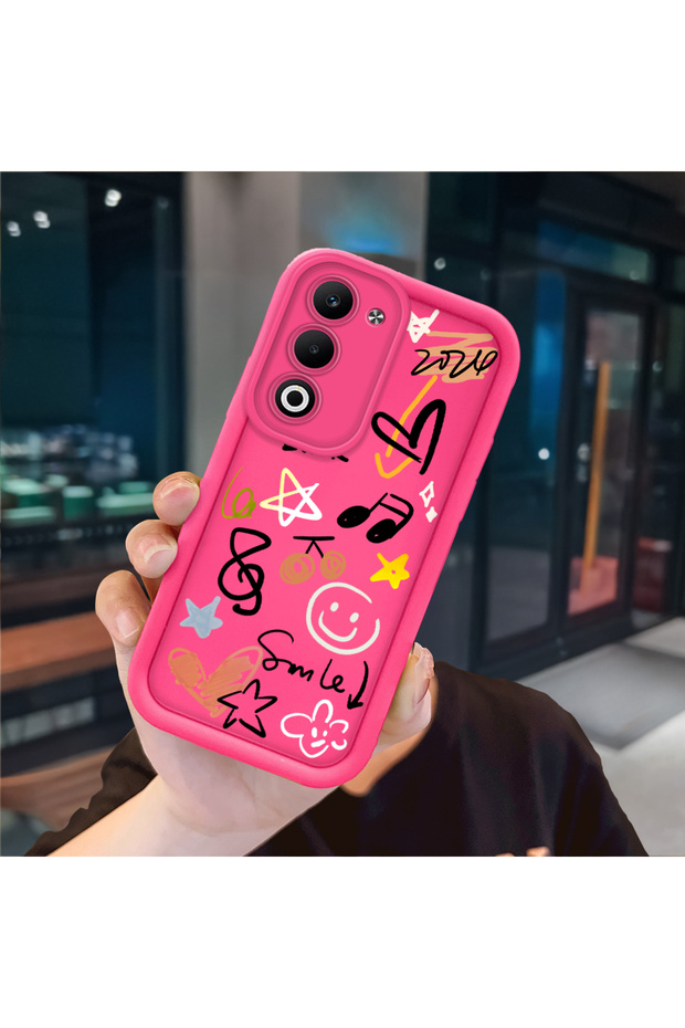 Oppo A5 4G/5G Compatible Pink Red Silicone Case Shockproof Camera Protection