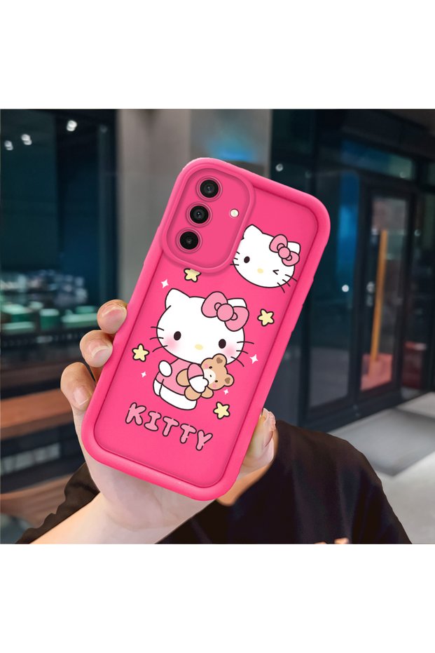 Samsung Galaxy A17/A26 Compatible Pink Red Silicone Case Shockproof Camera Protection