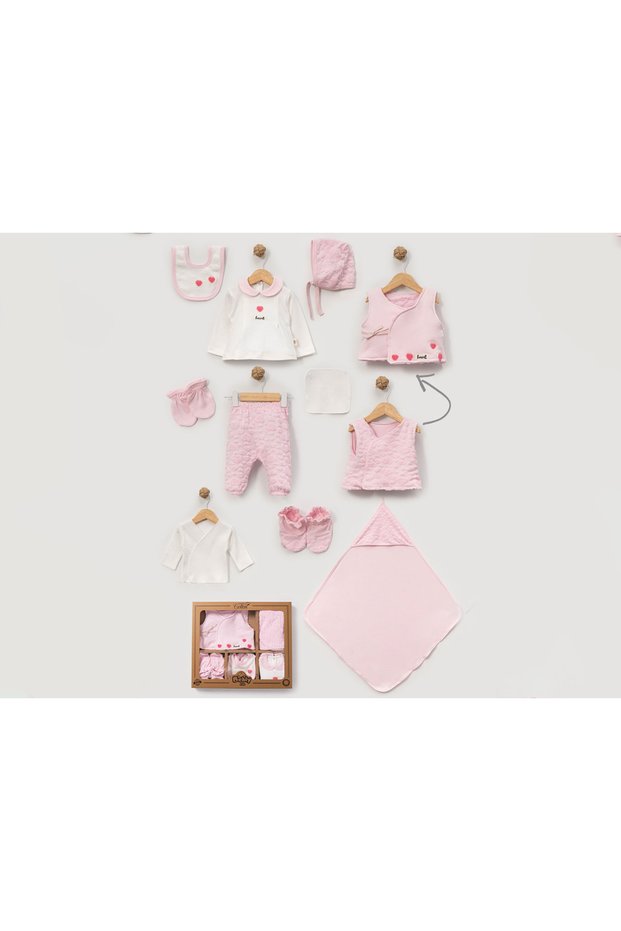 Heart Embroidered 10-Piece Girls' Hospital Outfit Set