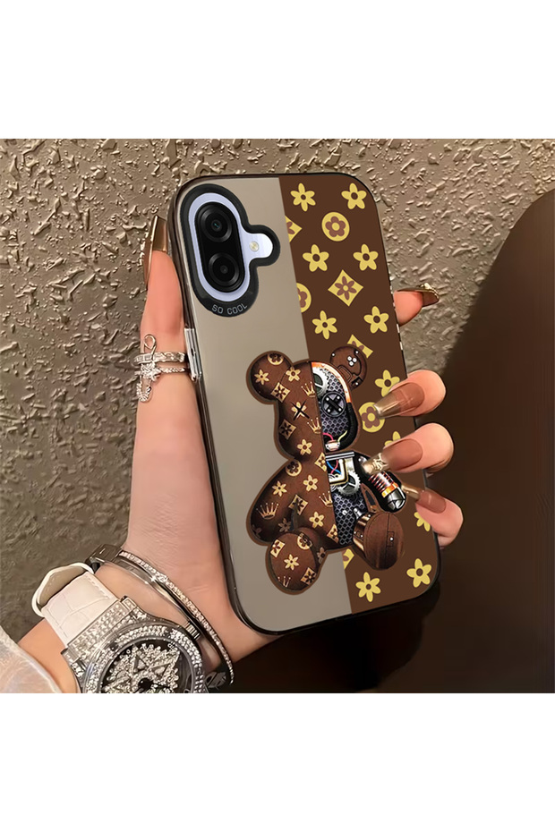 Samsung A06 Compatible Robobaby Print Pattern Shock Absorbing Phone Case Mk01A