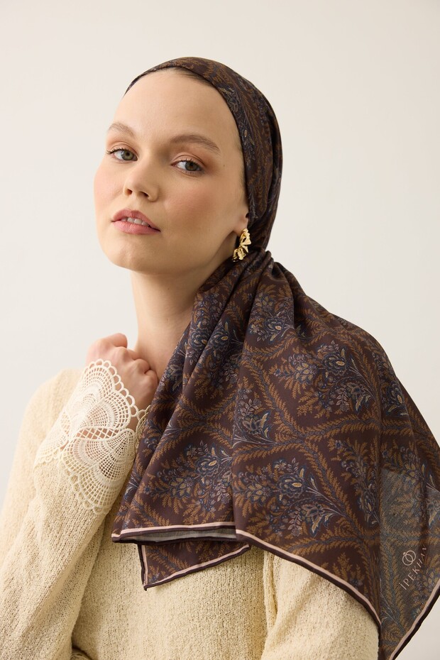 وشاح ناعم 1248 بني غامق