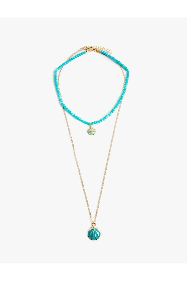 Beaded Seashell Necklace Set - 1