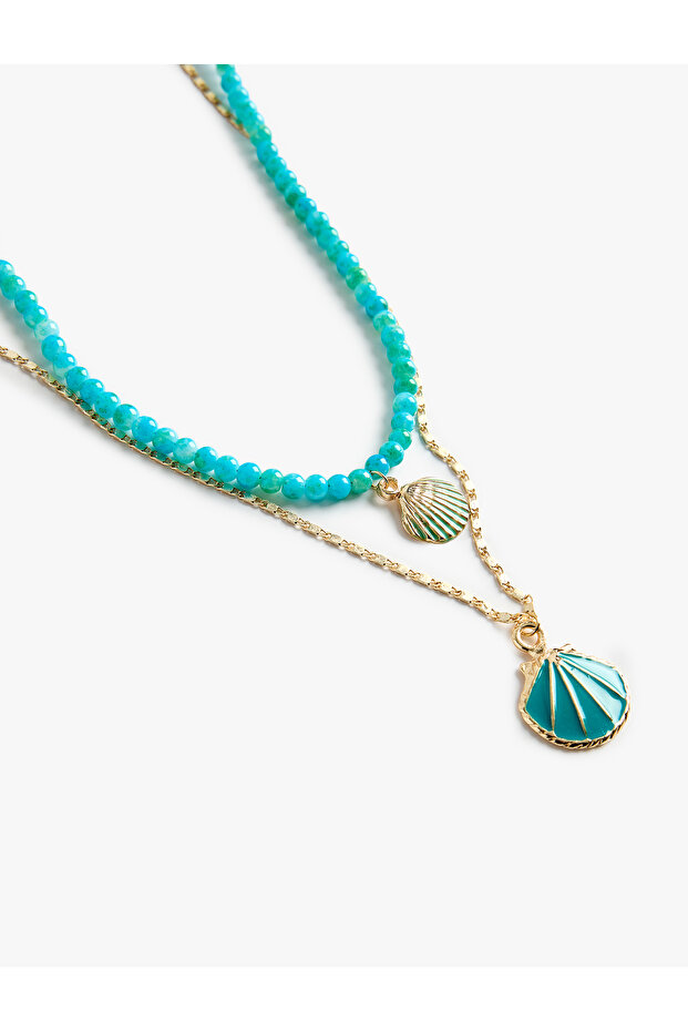Beaded Seashell Necklace Set - 2