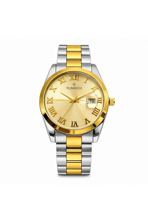 Aurelion T Men’s Luxury Watch – Stainless Steel Gold & Silver Bracelet, Classic Roman