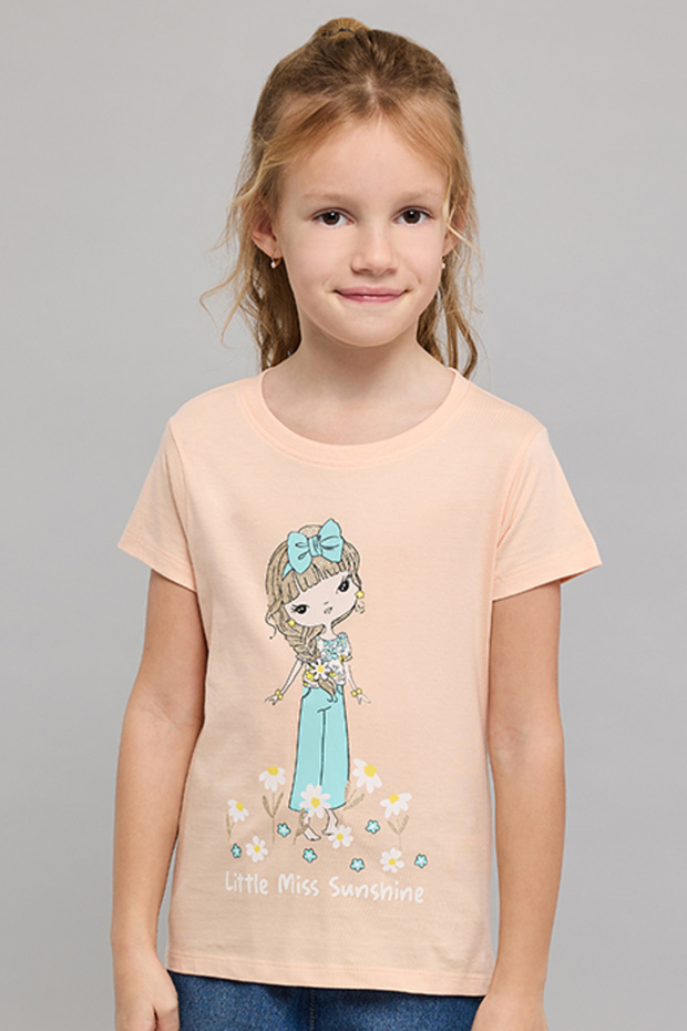Printed T-Shirt with Crew Neck and Short Sleeves