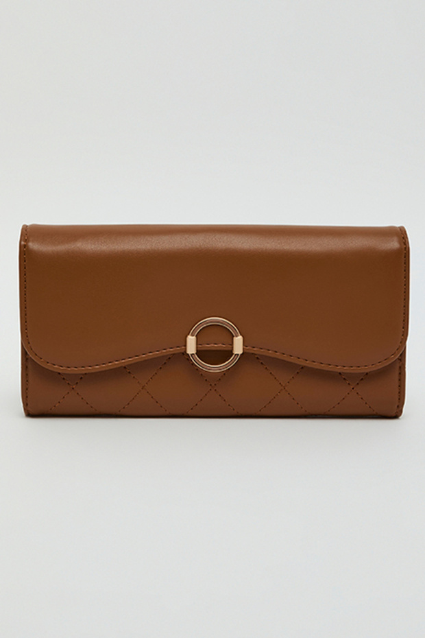 Stitch Detail Long Wallet