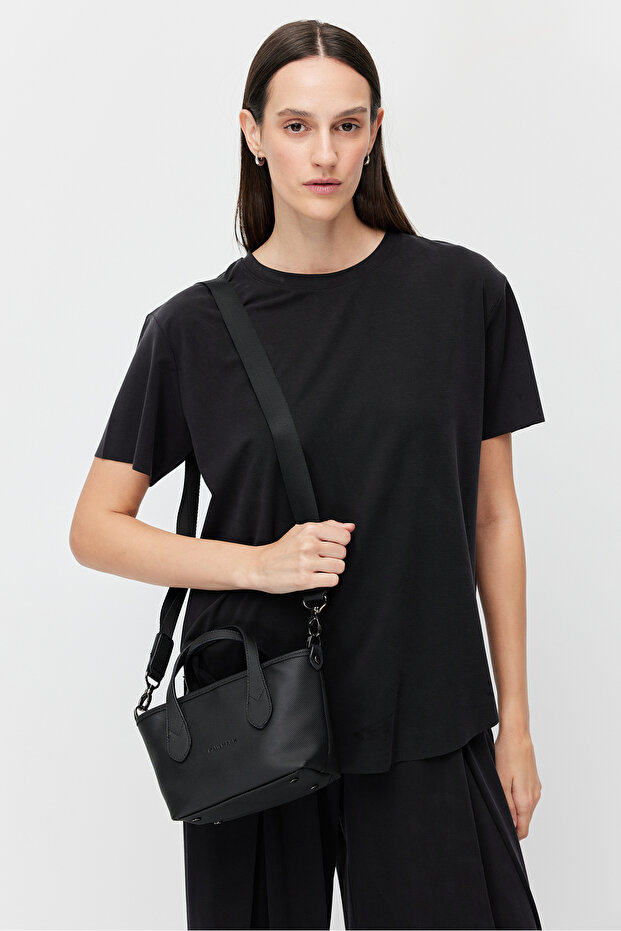 Women's Oval Cut Soft Textured T-Shirt
