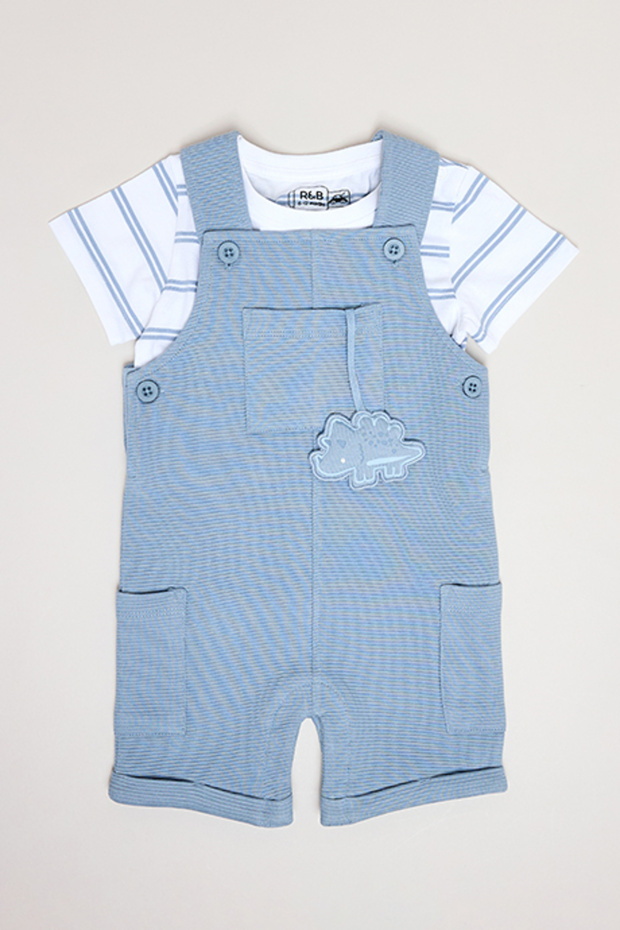 Striped T-Shirt and Dungaree Set