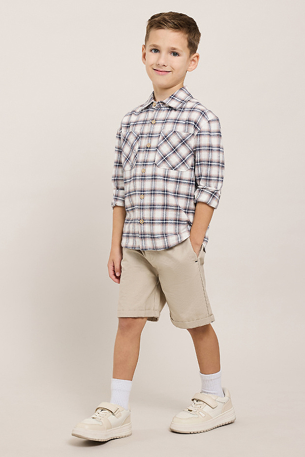 Solid Shorts with Drawstring Waist - 2