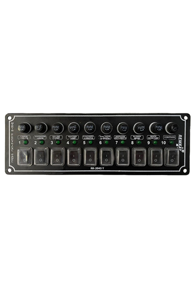 Tekne & Karavan 10lu Switch Sigorta Paneli