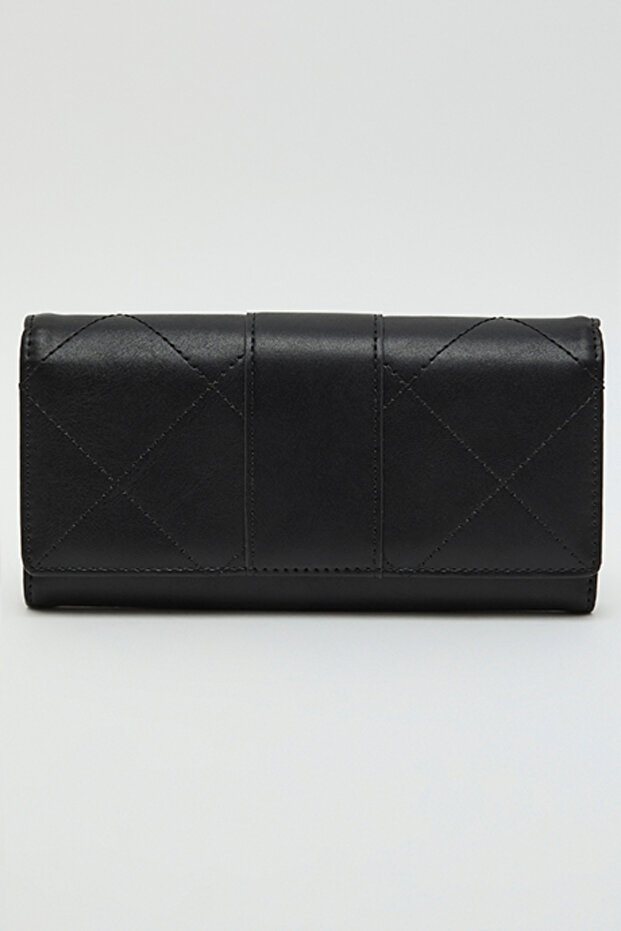 Stitch Detail Long Wallet