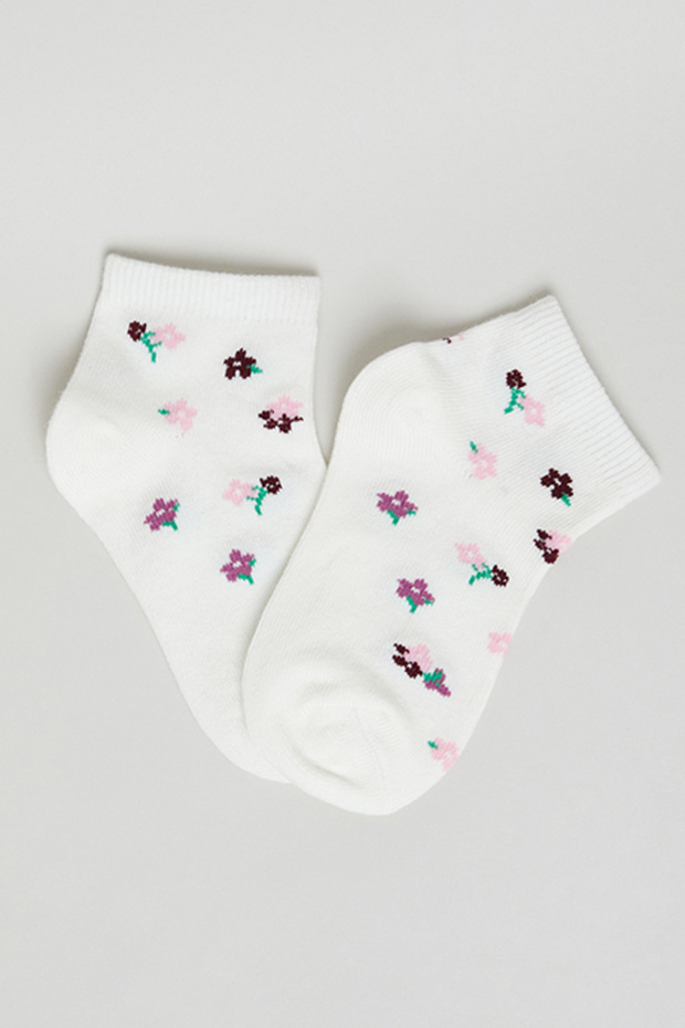 3 Pack Patterned Ankle Socks - 4