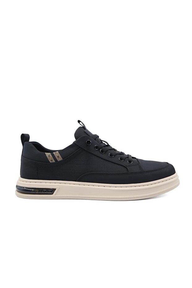 56183 Genuine Leather Black Men's Casual Shoes