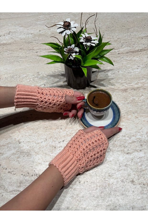 Handmade Fingerless Gloves/ Stylish Openwork Design/ Winter Women's Gloves