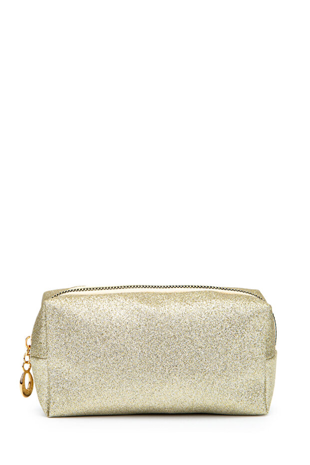 Zc257 Fabric Women's Makeup Bag Silvery Gold