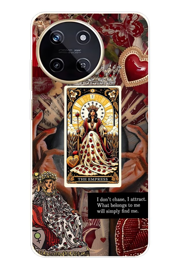 Realme 11 4g Compatible the Empress Queen Tarot Pattern Transparent Phone Case