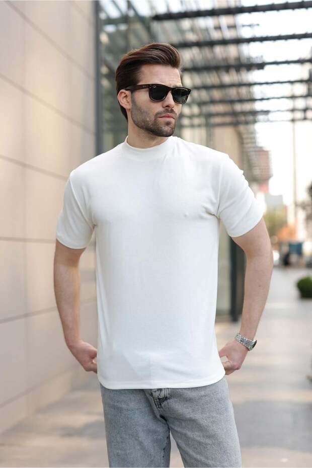 Ανδρικό μπλουζάκι Ecru Crew Neck Basic E7113 - 2