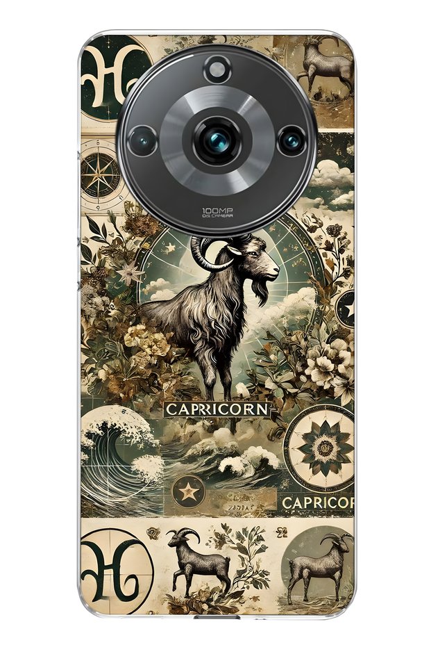 Realme 11 Pro / 11 Pro Plus Compatible Capricorn Patterned Transparent Phone Case