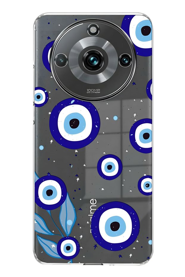 Realme 11 Pro / 11 Pro Plus Compatible Transparent Phone Case with Night Evil Eye Pattern