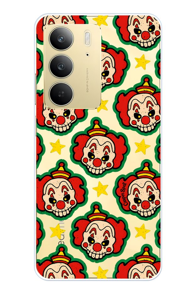 Realme C75 Compatible Clown Pattern Transparent Phone Case