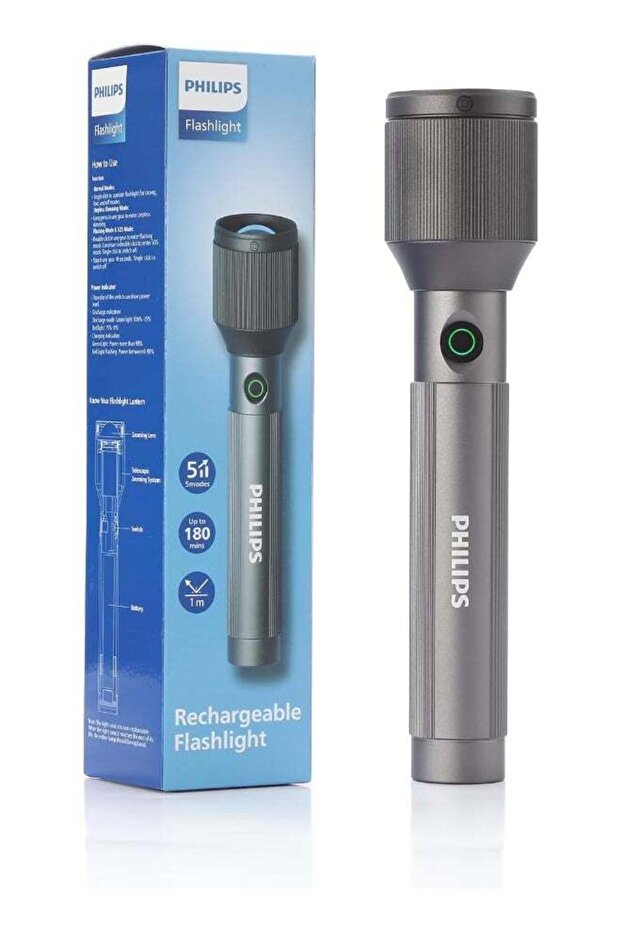 Rechargeable Handheld Flashlight | 1100 Lumens High Brightness | Telescopic Zoom Adjustable