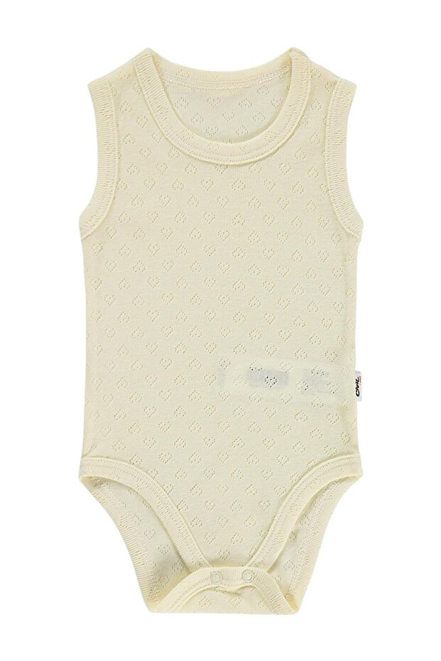 Jacquard 3-36 Month Snap Fastener Badi - Yellow