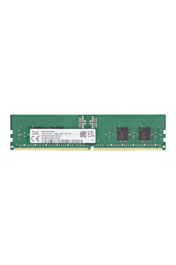 ذاكرة وصول عشوائي للخوادم 16 جيجابايت DDR5 ECC RDIMM بتردد 5600 ميجاهرتز 2Rx8 طراز HMCG78AGBRA190N