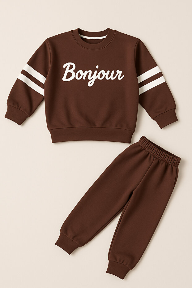 Children Oversized Printed Bottom Top Baby Kids Tracksuit Set